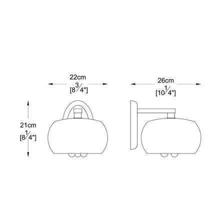 ZUMALINE Nástěnné svítidlo CRYSTAL W0076-01D-F4FZ
