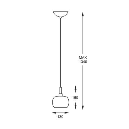 ZUMALINE Závěsné svítidlo CRYSTAL P0076-01A-F4FZ