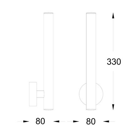 ZUMALINE Nástěnné svítidlo LOYA W0461-02B-F4F4