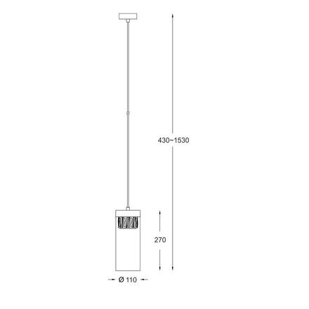 ZUMALINE Závěsné svítidlo GEM P0389-01D-F4AC