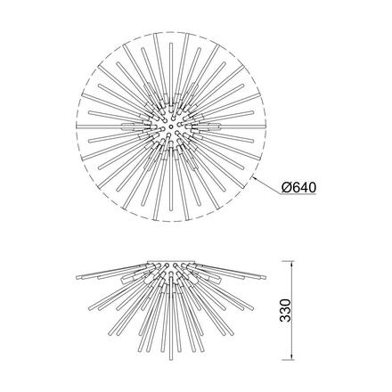 ZUMALINE Stropní svítidlo URCHIN C0491-06B-F7DY