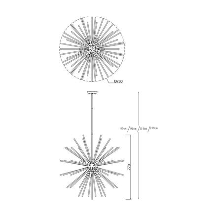 ZUMALINE Závěsné svítidlo URCHIN P0491-09C-F7DY