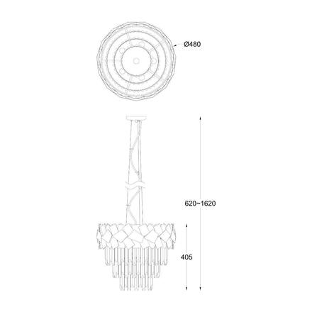 ZUMALINE Závěsné svítidlo QUASAR P0506-06A-F4E3