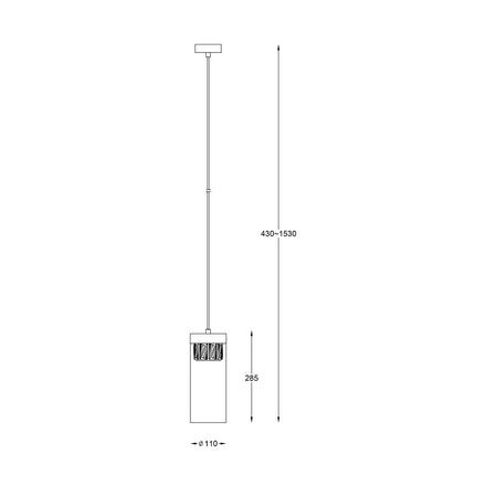 ZUMALINE Závěsné svítidlo GEM P0389-01D-P7AC