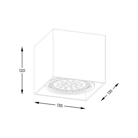 ZUMALINE Bodové svítidlo BOX 1 WH ACGU10-114-N