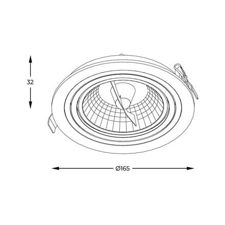 ZUMALINE Bodové svítidlo CHUCK 111 SL ROUND ARGU10-054-N