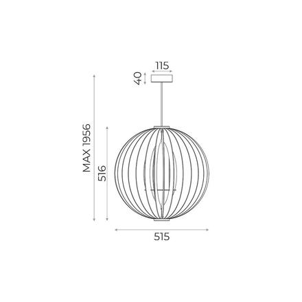 ZUMALINE Závěsné svítidlo ORB 7510144