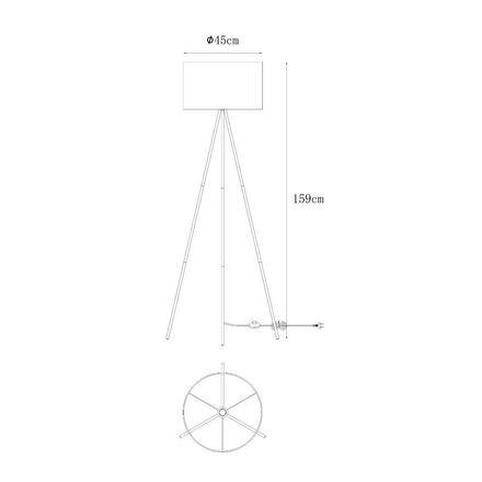 ZUMALINE A4001-BK CARA stojací lampa černá