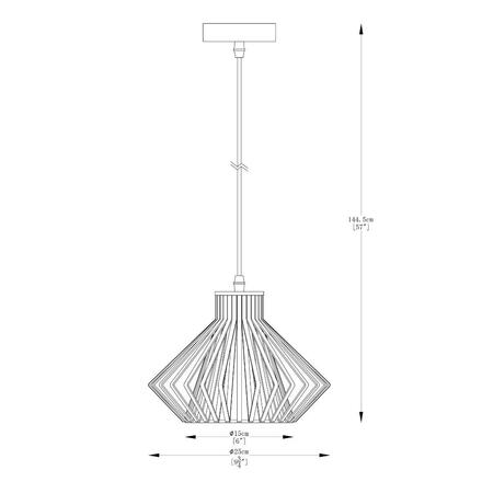 ZUMALINE A8080-GLD DOLIA závěsné svítidlo zlatá
