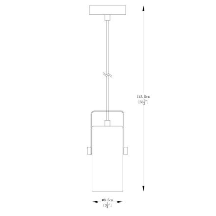 ZUMALINE A8165-1 RESI závěsné svítidlo matná černá-zlatá