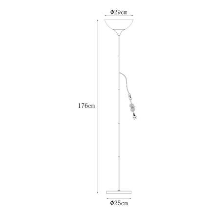 ZUMALINE A4036 SARDA stojací lampa matná černá-zlatá