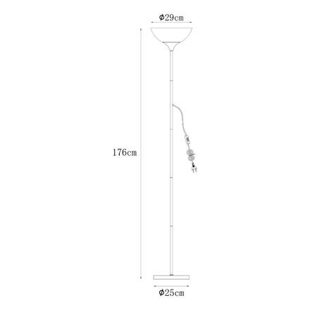 ZUMALINE A4036-MWH SARDA stojací lampa matná bílá
