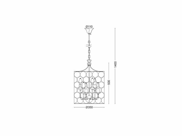 ACA Lighting Vintage závěsné svítidlo AD80356