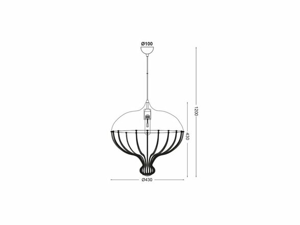 ACA Lighting Vintage závěsné svítidlo AD8040BK