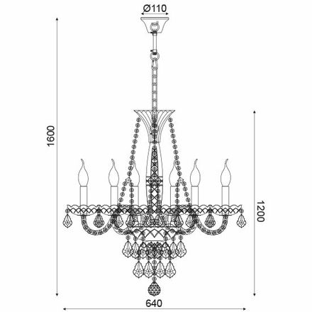 ACA Lighting Crystal závěsné svítidlo BLK80046PCG