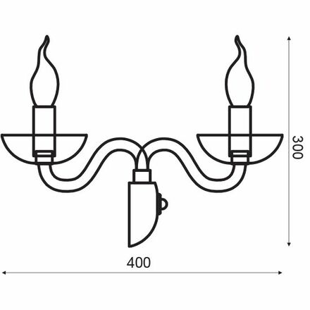 ACA Lighting Crystal nástěnné svítidlo BLK82182WCNC