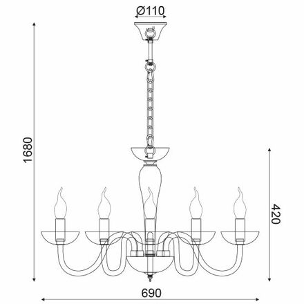 ACA Lighting Crystal závěsné svítidlo BLK82185PCNC