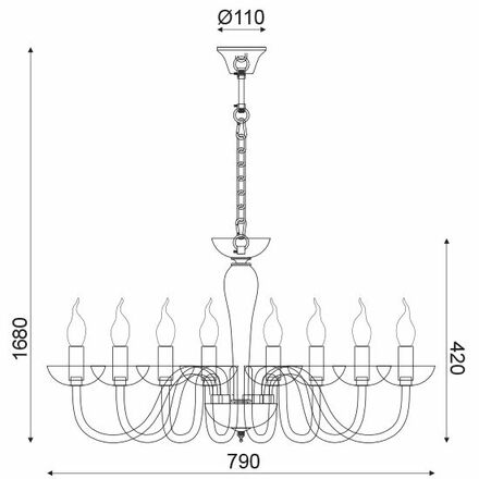 ACA Lighting Crystal závěsné svítidlo BLK82188PSGC