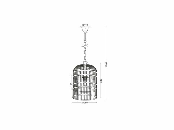 ACA Lighting Vintage závěsné svítidlo AD80391P