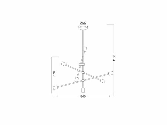 ACA Lighting Vintage závěsné svítidlo OD680107BK