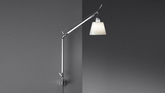 Artemide TOLOMEO stolní těleso/stín.BASCUL.SATIN bez základny 0947020A