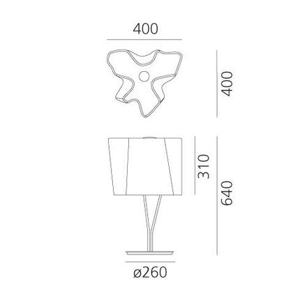 Artemide Logico stolní lampa - fumé difuzor, chromová struktura 0457110A