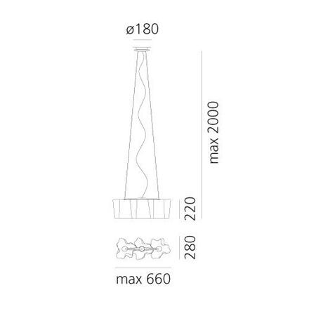 Artemide LOGICO MINI závěs. 3 IN LINE 0697020A