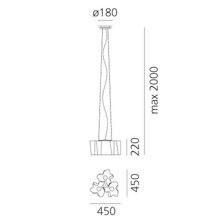 Artemide LOGICO MINI závěs. 3X120° 0698020A