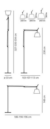 Artemide TOLOMEO MEGA LED těleso stmív.na tělese bez stínítka 0761010A