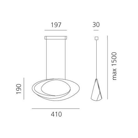 Artemide Cabildo závěsné LED 3000K bílá 1182010A