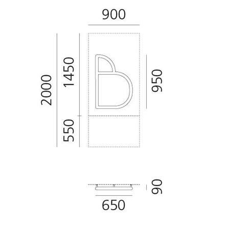 Artemide Alphabet of Light - velké písmeno B 1201B00A