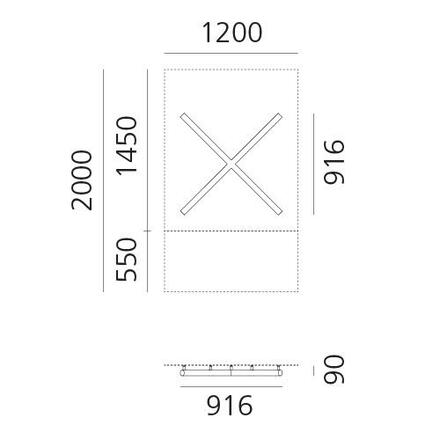 Artemide Alphabet of Light - velké písmeno X 1201X00A