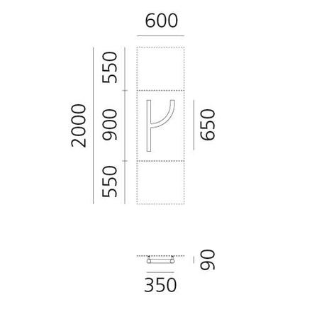 Artemide Alphabet of Light - malé písmeno r 1202r00A