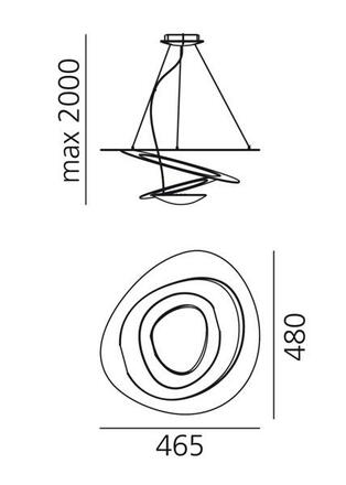 Artemide PIRCE MICRO LED závěs bílá 1249010A