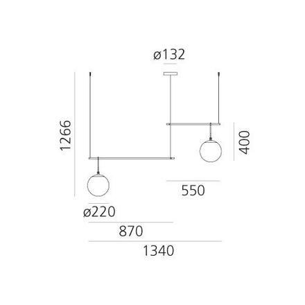 Artemide nh S3 2 Arms 1282010A