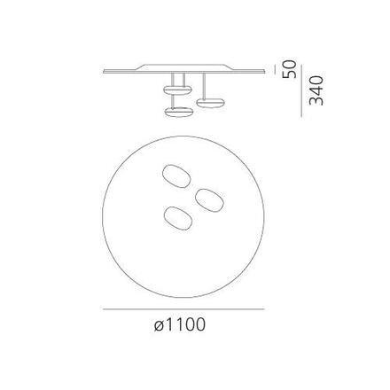 Artemide DROPLET stropní LED stmív. 1474110A