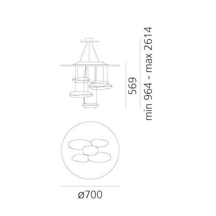 Artemide MERCURY MINI závěs. LED nerez 1477110A