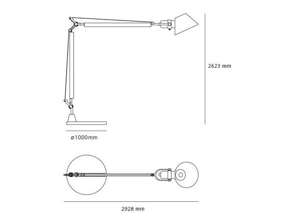 Artemide Tolomeo XXL se základnou - LED 1532150A