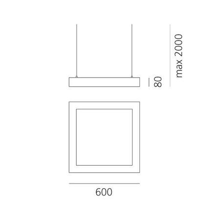 Artemide Altrove 600 závěsné LED přímé, nepřímé osvětlení 1540110A