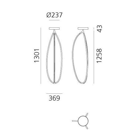 Artemide Arrival 130 stropní - černá - Bluetooth 1555030APP