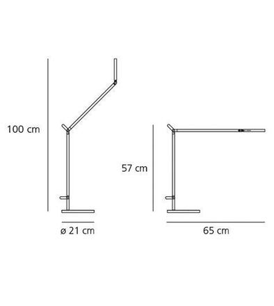 Artemide Demetra stolní lampa - detektor pohybu - 3000K - tělo lampy - černá 1735050A