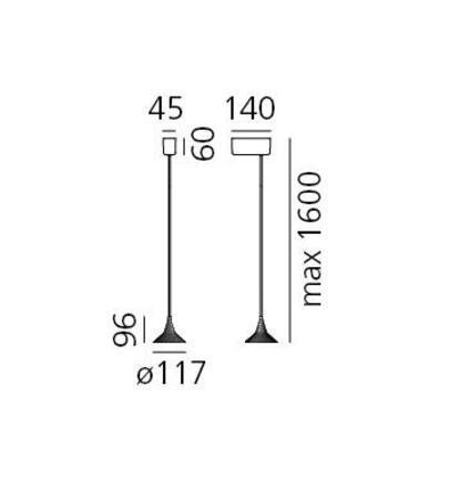 Artemide Unterlinden závěsné LED 2700K hliník 1935W10A