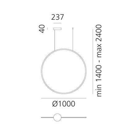 Artemide Discovery vertikální 100 - hliník 1993010A