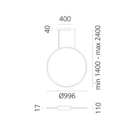 Artemide Discovery vertikální 100 - hliník - TW 1993210A