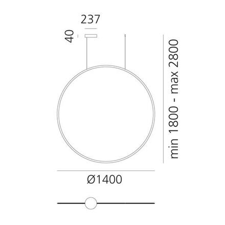 Artemide Discovery vertikální 140 - hliník - Bluetooth 1994010APP