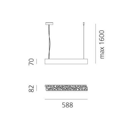 Artemide Calipso lineární systém 60 závěsné 2013010A