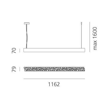 Artemide Calipso lineární systém 120 závěsné 2014010A