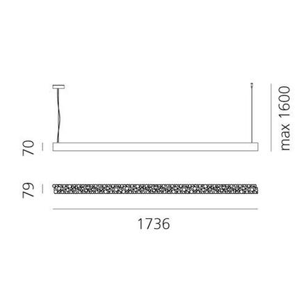 Artemide Calipso lineární systém 180 závěsné 2015010A