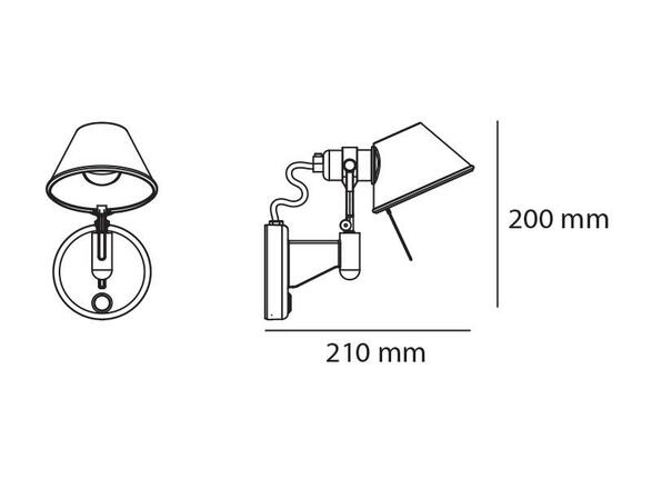 Artemide TOLOMEO MICRO LED FARETTO ON/OFF A043500