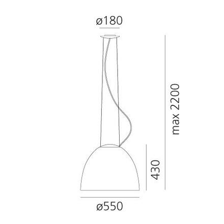 Artemide NUR GLOSS závěs.  halogen 230W bílá A242100